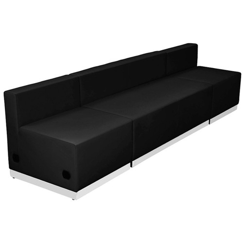 Black white leather - white,