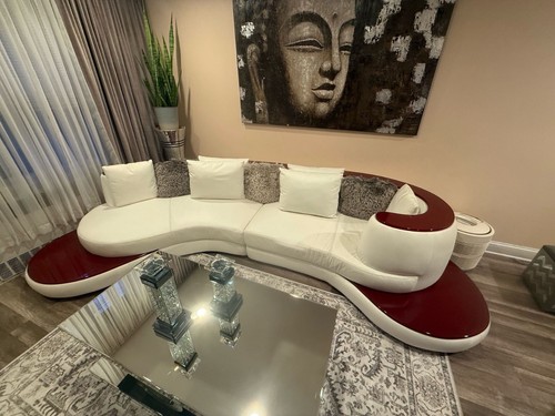 Sofa sectional leather white - sectional,
