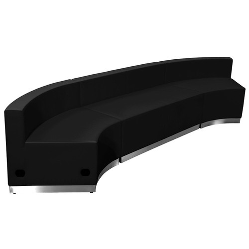 Reception sectional black - sectional,